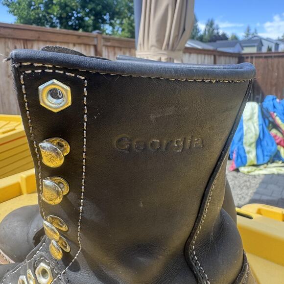 Vintage Georgia G920 Heritage Logger Lace-Up Leather Work Boots Size 6.5 - Picture 4 of 11